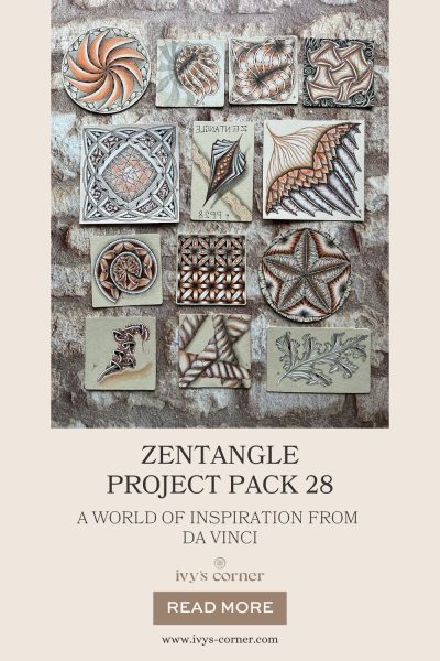 ゼンダングルプロジェクトパック No. 28 Zentangle Project Pack 28: A da Vinci–Inspired Deep Dive - Ivy's