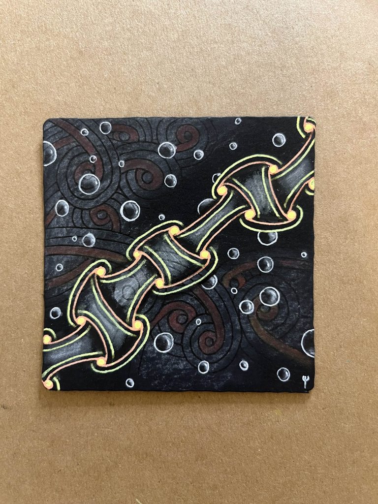 Tangling on Black Zentangle Tiles: Tips for Getting Started