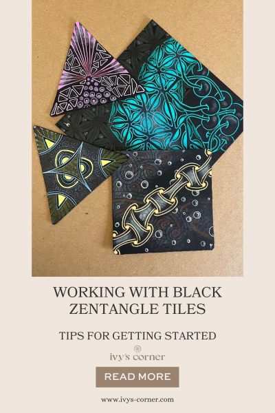 Tangling on Black Zentangle Tiles: Tips for Getting Started